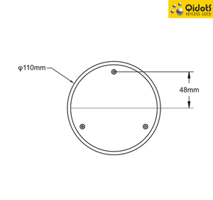 Qidots LED Màn Hình Cảm Ứng Khách Sạn An Toàn Khóa Động Cơ Mật Khẩu Kỹ Thuật Số Điện Tử An Toàn Ổ Khóa Cho Nhà - Product Image 6