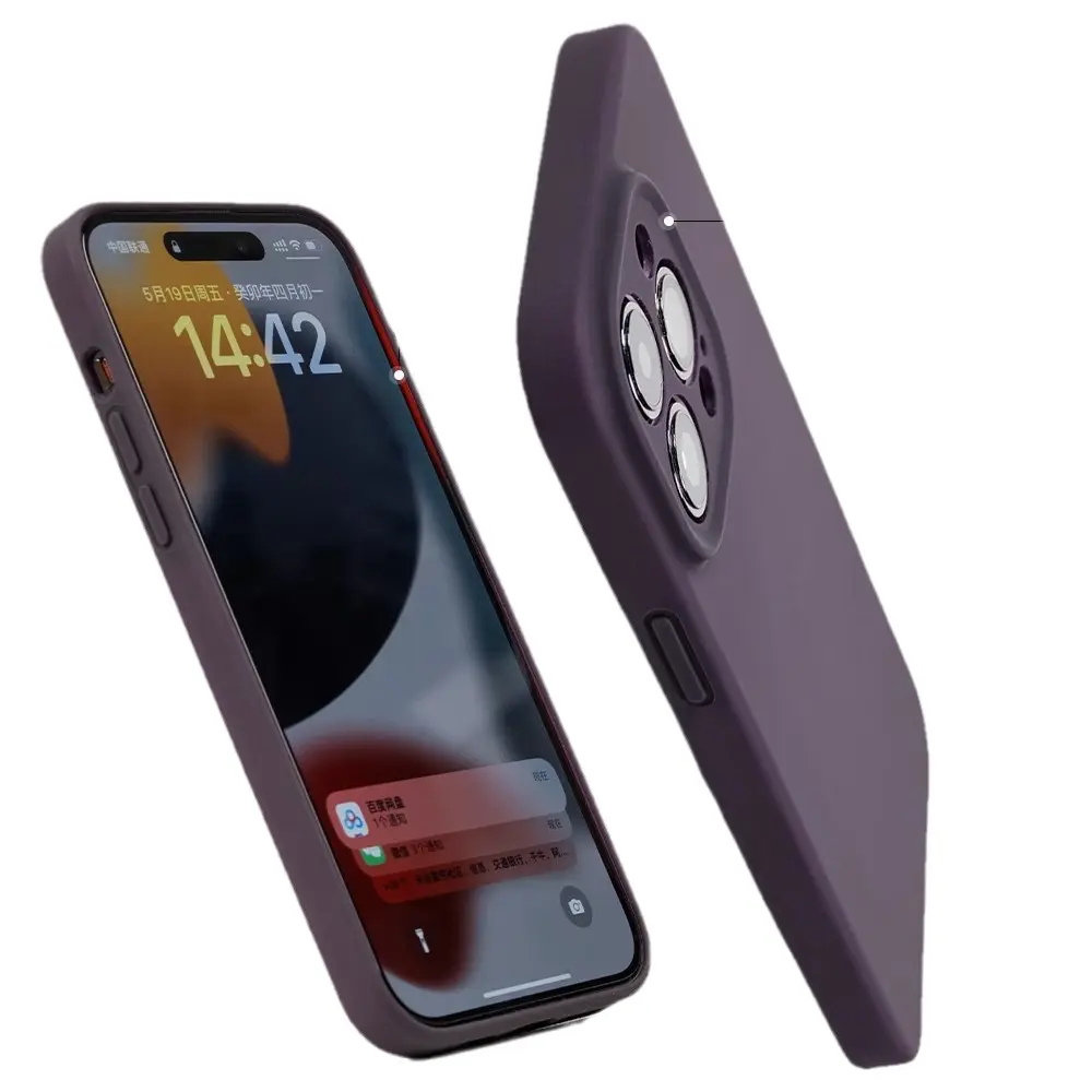 Ultra-mince Réel Liquide Silicium Glace Brouillard Mat De Protection Antichoc Accessoires De Téléphone Mobile Housse Pour iPhone 12 13 14 15 Pro