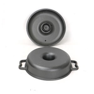 Olla <span class=keywords><strong>para</strong></span> Asar Batata y Castañas de Hierro Fundido Aislada y Sin Recubrimiento, 24cm 26cm, Vaporera, Sartén, Venta al Por Mayor del Fabricante - Product Image 3