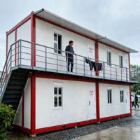 Maison conteneur pliable 20 pieds 40 pieds, bureau modulaire préfabriqué portable pour chantier et campement avec certificat CE