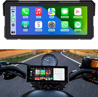 Monitor para Motocicleta de 8.1 Pulgadas con Carplay, Android Auto, Control por Voz, GPS, Pantalla de Navegación Inteligente IPS Portátil, Android 10
