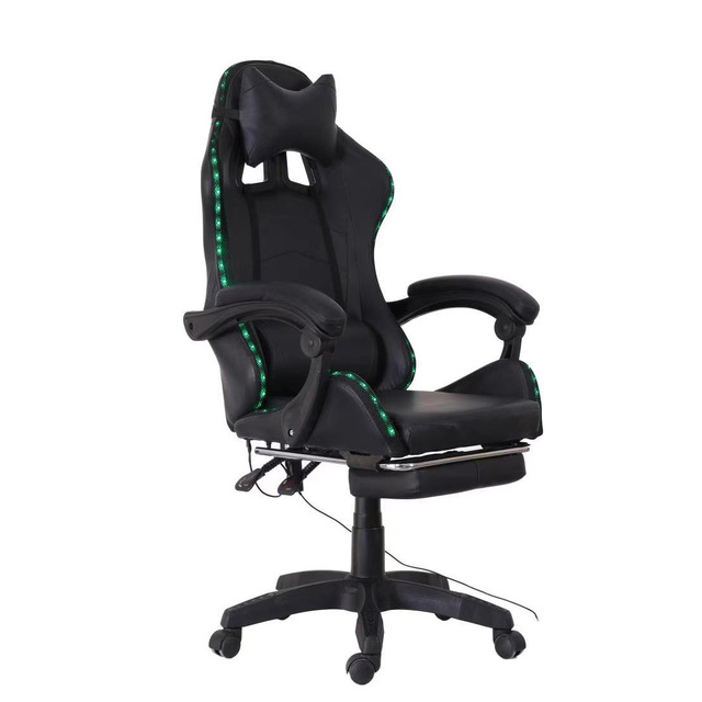 Best-selling Leather Executive Esports Gaming Chair with Cooling Reclining RGB LED Lights High Back Design