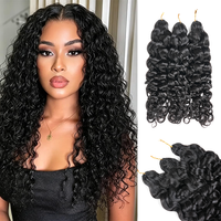 Extensions de cheveux humains au crochet, tresses Water Wave Miracle Knot, cheveux vierges bruts non traités, cuticules alignées, vente en gros