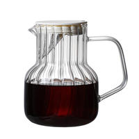 Cafetière artisanale 700ml 1000ml avec couvercle en verre, filtre à café et thé, ensemble pour le partage, cafetière domestique, infusion à froid, design minimaliste