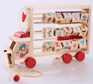 Nouvelle conception de jouet éducatif en bois multifonctionnel pour enfants, abaque à tirer, vente directe du fabricant, jouets éducatifs pour enfants - Product Image 3