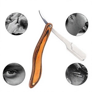 Navaja de Afeitar Recta con Mango de Madera, Acero Inoxidable de Alta Calidad, Cuchilla Única para Afeitar la Cara y el Cuerpo, Suave y Cómoda, Uso Profesional, Masculina - Product Image 3