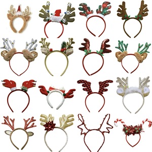 LOWOSAIWOR Diadema Unisex Hecha a Mano con Diseño <span class=keywords><strong>de</strong></span> Papá Noel, Bastón <span class=keywords><strong>de</strong></span> Caramelo, Asta <span class=keywords><strong>de</strong></span> Reno y Alce Adorable para Árbol <span class=keywords><strong>de</strong></span> Navidad, Fiestas y Festivales - Product Image 2