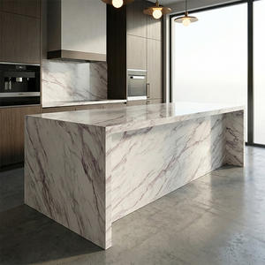 Encimera de Cuarzo Artificial con Impresión 3D Estilo Francés Vintage Borgoña, Color Calacatta Viola Púrpura, para Isla de Cocina o Tocador - Product Image 6