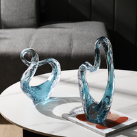 Objets de décoration d'intérieur de luxe Flolenco, artisanat pour salon, sculpture abstraite en verre liquide dansant, décorations de table pour la maison