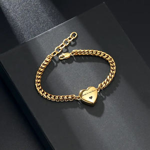 Bracciale cuore urna per le ceneri per le donne degli uomini in acciaio inox cremazione ricordo braccialetto commemorativo per le ceneri umane titolare - Product Image 5