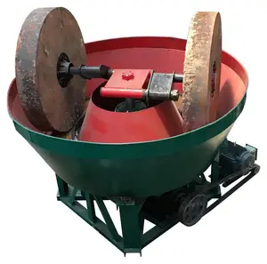 1 tấn mỗi giờ vàng Máy phay 1200 Vàng tem Mill/Vàng quặng Mài Mill/Trung Quốc ướt Pan Mill đối với vàng được sử dụng trong zimbabwe