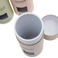 Boîte d'emballage en carton recyclé pour sel de bain et cosmétiques, Tube rond en papier Kraft