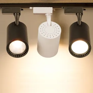 Luce del punto della guida del soffitto dell'alluminio 20W 30W 40W per la luce del binario della pannocchia del negozio illuminazione mobile regolabile