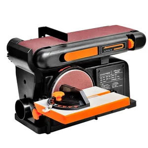 Luxter Polijsten Riem Disc Sander 4X6 Inch Disc Bench Schuren Verstelbare Tafel Bandschuurmachine Machine Combinatie Voor Woord Werken