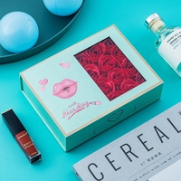 Boîtes cadeaux exquises pour la Saint-Valentin, avec fenêtre transparente et couvercle rabattable, pour le conditionnement de rouges à lèvres