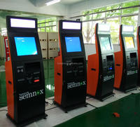 Kiosque bancaire de dépôt et de retrait d'espèces Hunghui, fabricant chinois de guichets automatiques sans fil, écran tactile capacitif 19 pouces 10 points