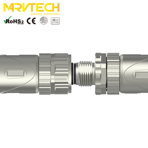 ขั้วต่อสายเคเบิลออปติคอล M12 แบบประกอบสนามชนิดมีชีลด์ ชายและหญิง สำหรับอุปกรณ์อุตสาหกรรม ยี่ห้อ Marvtech EtherCAT D code - Product Image 2