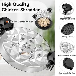 Manual Chicken Shredder Handheld Scrapers Shredding <b>Tool</b> Pet Food Vegetable Separator <b>Kitchen</b> <b>Gadget</b> Dishwasher Safe Anti-Slip - Product Image 2