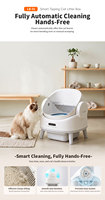 Bac à litière pour chat entièrement automatique et intelligent, 2 modes de fonctionnement, protection anti-pincement multi-niveaux, grande capacité, bac à litière électrique désodorisant pour chat