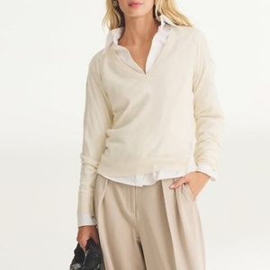 Nuevo Suéter de Punto de Alta Calidad para Otoño, Estilo Vintage con Cuello en V, Manga Larga, Algodón, Estilo Old Money para Mujer - Product Image 3
