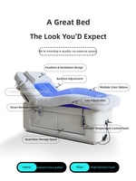 Table de massage intelligente multifonctionnelle haut de gamme électrique avec thérapie chauffante pour salons de beauté