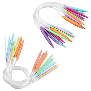 Aguja de hilo de doble punta de punto redondo de ganchillo de plástico delicado - Product Image 2