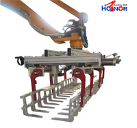 Palettiseur robotisé en acier inoxydable fabriqué en Chine avec moteur PLC et bras à boîte de vitesses, système de palettisation de préhension et de placement