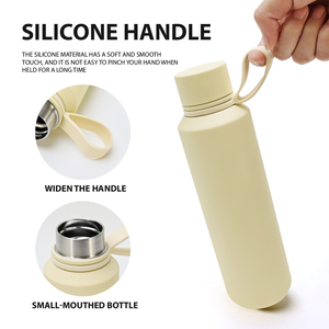 Thermos isotherme à double paroi en acier inoxydable de 12 oz et 20 oz, bouteille de sport avec poignée en silicone, <span class=keywords><strong>camping</strong></span>, écologique, sans BPA - Product Image 3