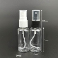 Pulvérisateur à brume transparent LELOTE, flacon pulvérisateur en plastique, 30 ml, 50 ml, 60 ml, 100 ml, bouteilles en PET recyclables, impression d'écran, pulvérisateur à pompe