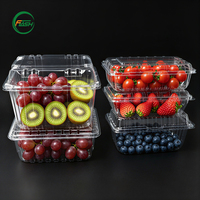 Flash Crystal Clear Wegwerp PET Plastic Fruitdoos Ademende Clamshell Verpakking voor Salade en Champignons