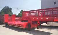 Fabricant professionnel de semi-remorques à plateau bas en acier robuste à 3/4 essieux, capacité de charge de 30 à 100 tonnes, pour le transport de machines d'ingénierie