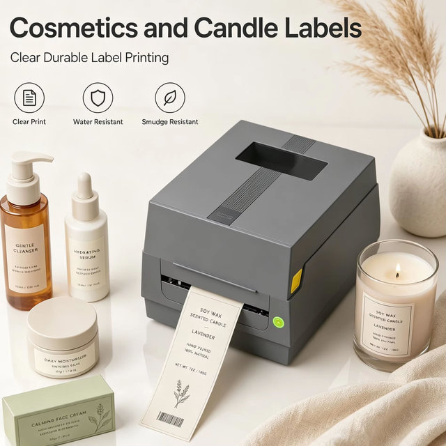 4x6 Thermal Barcode Printer Thermal Transfer Ribbon USB 110mm 203 300 600dpi Shipping Label Printer Durable