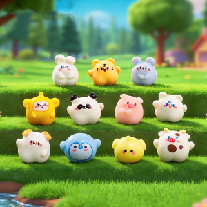 Figurines miniatures mignonnes de tigre et de panda en résine, accessoires de décoration DIY pour aménagement paysager de jardin, motif dessin animé, micro-paysage - Product Image 1