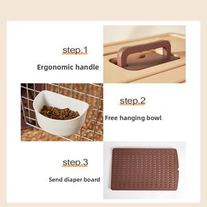 Cage de transport extérieure pour animaux de compagnie, respirante, rectangulaire, portable, résistante à l'usure et à la pression, pour <span class=keywords><strong>chats</strong></span> et chiens - Product Image 4