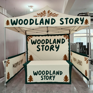 Marca promozionale <span class=keywords><strong>campeggio</strong></span> pieghevole fiera professionale stand portatile tenda di stampa personalizzata con il logo baldacchino impermeabile - Product Image 3