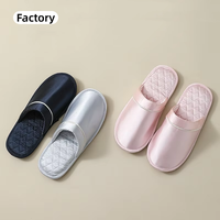 Pantoufles en Soie Douce Antidérapantes et Silencieuses en Satin pour Hommes et Femmes – Confortables pour l'Intérieur