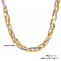 Collier en acier inoxydable à trois brins en forme de serpent, best-seller transfrontalier européen et américain pour femmes, minimaliste et élégant
