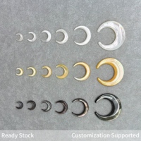 Aksesoris Perhiasan Bentuk Bulan Sabit dari Cangkang Mutiara, Potongan CNC Laris untuk Kalung, Gelang & Anting DIY