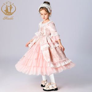 Agile Boutique Lolita Bambini <span class=keywords><strong>Abito</strong></span> Da Sera Le Ragazze Bigné Del Partito Del Vestito Dei Bambini Abiti Lunghi Con Copricapo Tulle <span class=keywords><strong>Abito</strong></span> Da Principessa - Product Image 3