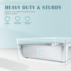 Extra Large Stainless Steel Open <b>Cat</b> Litter <b>Box</b> with High Sides Metal Litter Pan for <b>Cat</b> - Product Image 6