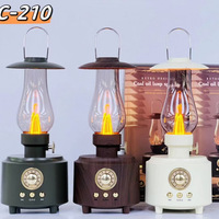 Lampe de camping portable en bronze 5W puissance 1200mAh batterie Design classique avec éclairage LED haut-parleur portable BT