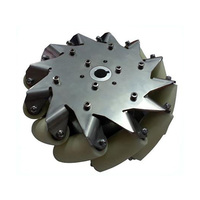 Un ensemble de 203mm 8 pouces corps en acier inoxydable 14138 Mecanum roue (4 pièces) avec rouleaux de roulement