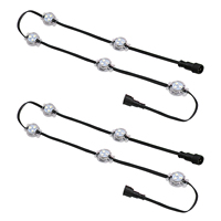 Lumières de Noël permanentes personnalisables KCX IP68 12V, lumières de Noël permanentes à pixels, lumières LED intelligentes RGBWIC pour l'extérieur
