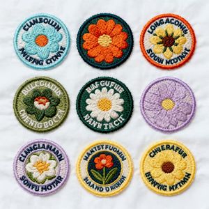 Logo personnalisé patchs de broderie de fleurs de haute précision couture durable fer sur <span class=keywords><strong>tissu</strong></span> PU <span class=keywords><strong>pour</strong></span> chapeaux et vêtements - Product Image 3