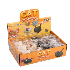 PVC <b>Squishy</b> <b>Cat</b> Fidget Toy with Round Body and Cute Face Stress Relief Sensory Toy for Office Home Travel and Wholesale - Product Image 6