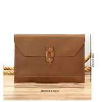 Porte-documents en cuir véritable pour homme, protection pour ordinateur portable, étui durable gaufré, sac organisateur pour ordinateur, promotionnel