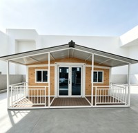 Maison conteneur de 40 pieds, maison modulaire, mini-maisons conteneurs prêtes à être expédiées, 3 chambres, 2 salles de bain, maison extensible de luxe avec balcon