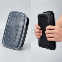 Boîte à lunch jetable en PP de 24 oz, compatible micro-ondes et résistante à la chaleur, sans BPA, récipient alimentaire classique pour la cuisine et les voyages