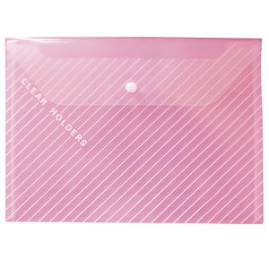 A4 <strong>Transparent</strong> Office Supplies Stationery Storage Plastic <strong>Button</strong> <strong>File</strong> <strong>Folder</strong> - Product Image 3