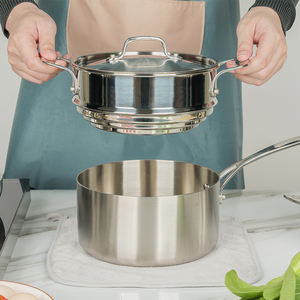 Juego de Batería de Cocina Antiadherente de 11 Piezas con Ollas y Sartenes de Acero Inoxidable de Tres Capas - Product Image 6